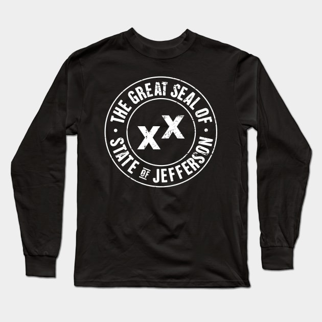 State Of Jefferson | Distressed Seal Long Sleeve T-Shirt by MeatMan